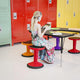 Red |#| Kids Adjustable Height Active Learning Stool for Classroom and Home in Red