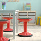 Red |#| Kids Adjustable Height Active Learning Stool for Classroom and Home in Red