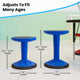 Blue |#| Kids Adjustable Height Active Learning Stool for Classroom and Home in Blue