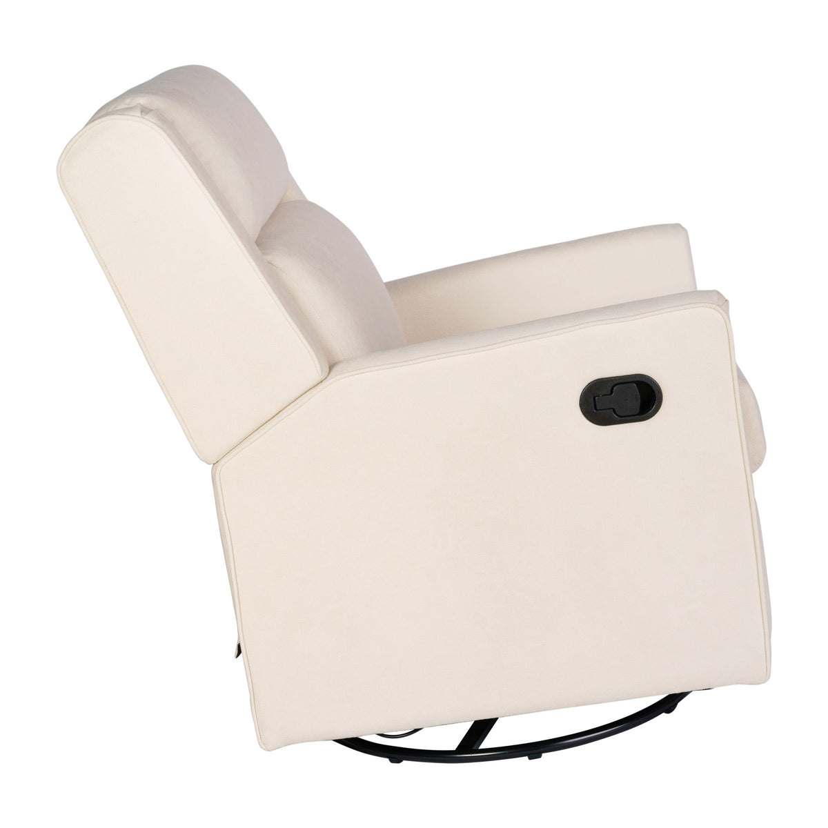 Cream |#| Manual Rocking Recliner Chair with 360° Swivel and Gliding Motion in Cream