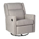 Light Gray |#| Manual Rocking Recliner Chair with 360° Swivel and Gliding Motion in Light Gray