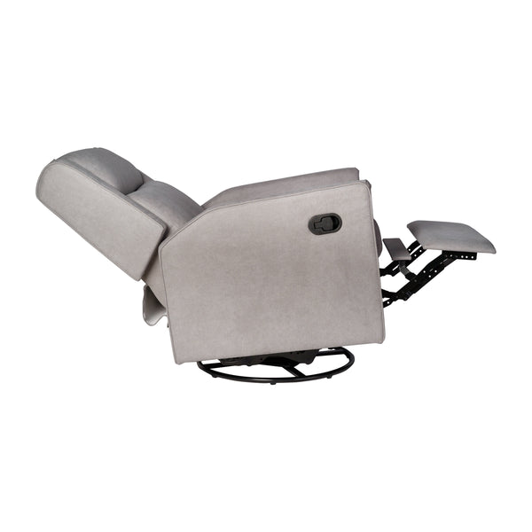 Light Gray |#| Manual Rocking Recliner Chair with 360° Swivel and Gliding Motion in Light Gray