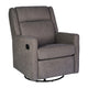 Dark Gray |#| Manual Rocking Recliner Chair with 360° Swivel and Gliding Motion in Dark Gray