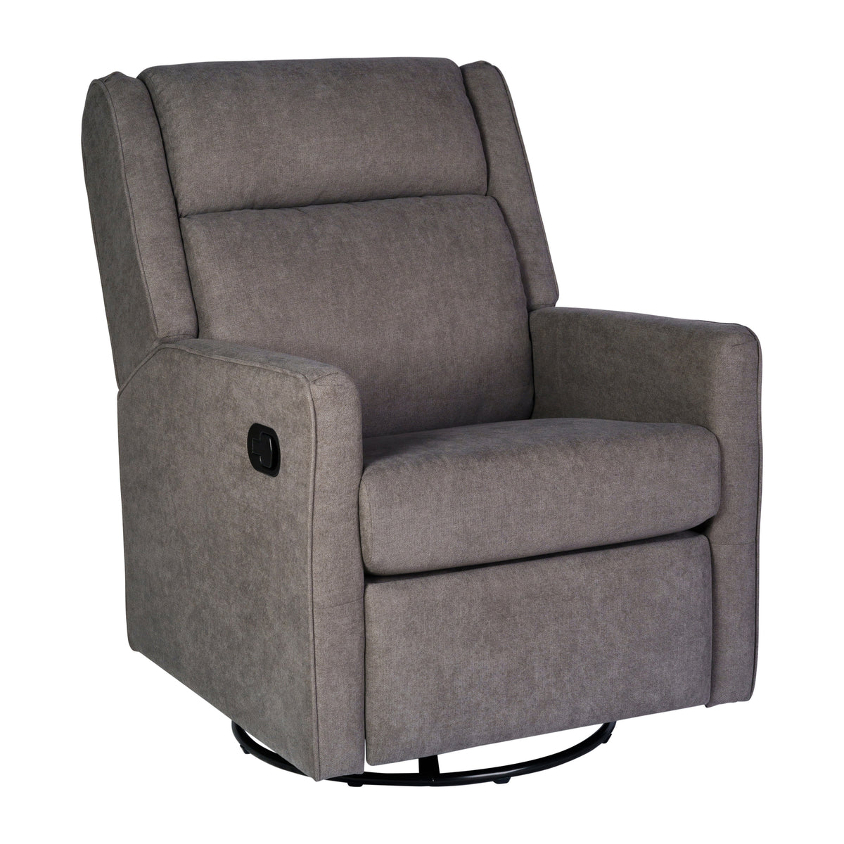 Dark Gray |#| Manual Rocking Recliner Chair with 360° Swivel and Gliding Motion in Dark Gray