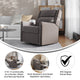 Dark Gray |#| Manual Rocking Recliner Chair with 360° Swivel and Gliding Motion in Dark Gray