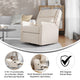 Cream |#| Manual Rocking Recliner Chair with 360° Swivel and Gliding Motion in Cream