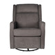 Dark Gray |#| Manual Rocking Recliner Chair with 360° Swivel and Gliding Motion in Dark Gray