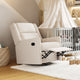 Cream |#| Manual Rocking Recliner Chair with 360° Swivel and Gliding Motion in Cream