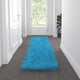 Turquoise,2' x 7' |#| Extra Soft & Fluffy Turquoise Faux Fur Round Indoor 2' x 7' Plush Area Rug