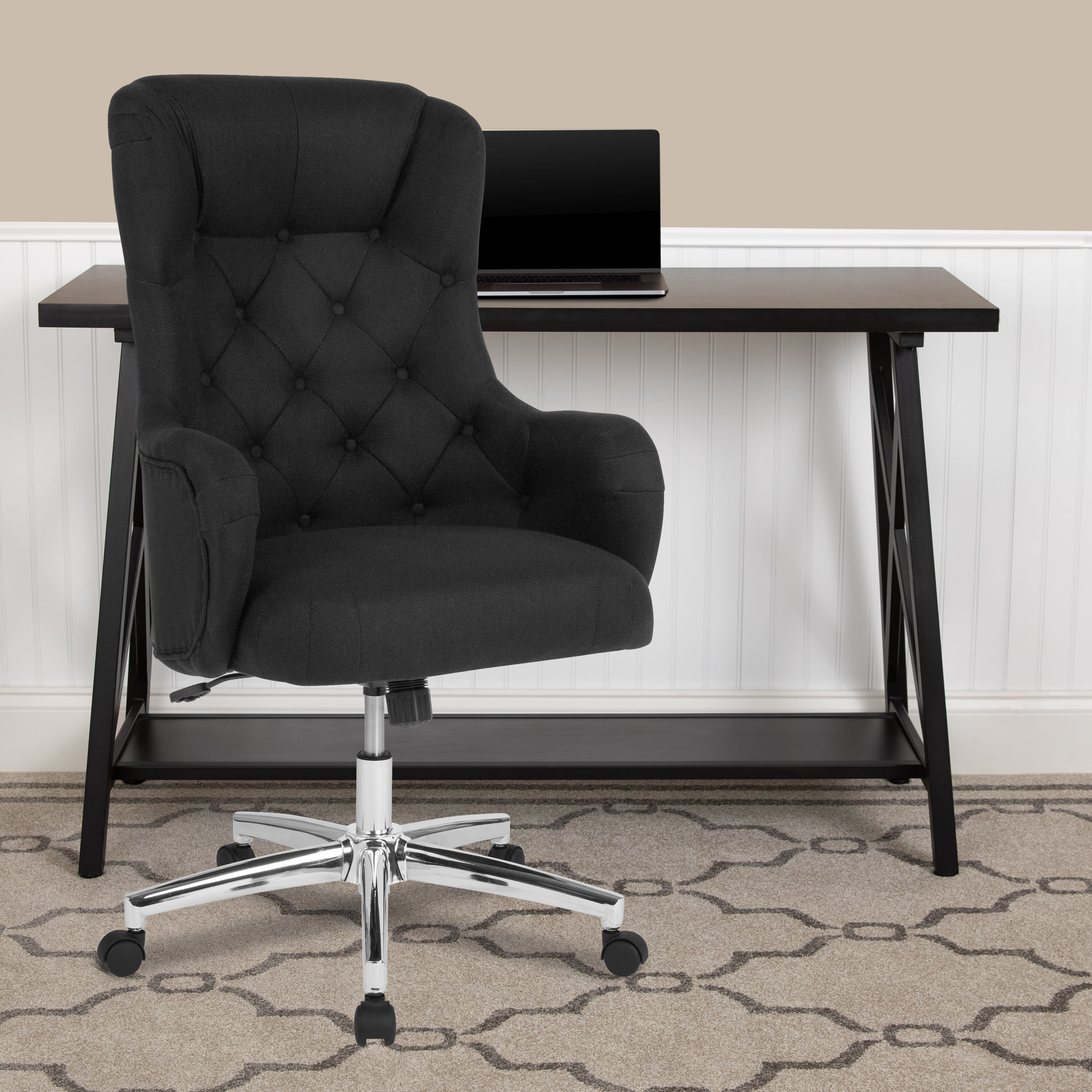 Home button back shop fabric office chair