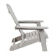 Gray |#| All-Weather Poly Resin Folding Adirondack Chair in Gray - Patio Chair