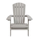 Gray |#| All-Weather Poly Resin Folding Adirondack Chair in Gray - Patio Chair