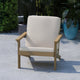 Natural Cedar/Cream |#| All-Weather Poly Resin Adirondack Style Chair & Cushions - Natural Cedar/Cream