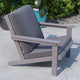 Gray |#| All-Weather Poly Resin Adirondack Style Chair & Cushions - Gray/Gray