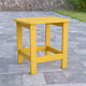 Yellow |#| All-Weather Poly Resin Adirondack Side Table in Yellow - Patio Table