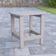 Gray |#| All-Weather Poly Resin Adirondack Side Table in Gray - Patio Table