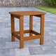 Teak |#| All-Weather Poly Resin Adirondack Side Table in Teak - Patio Table