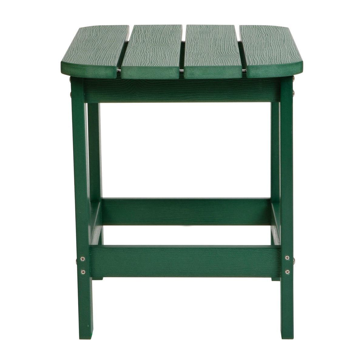 Green |#| All-Weather Poly Resin Adirondack Side Table in Green - Patio Table