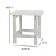 White |#| All-Weather Poly Resin Adirondack Side Table in White - Patio Table