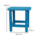 Blue |#| All-Weather Poly Resin Adirondack Side Table in Blue - Patio Table