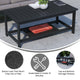 Black |#| Indoor/Outdoor Poly Resin 2-Tier Adirondack Coffee Table - Black