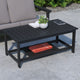 Black |#| Indoor/Outdoor Poly Resin 2-Tier Adirondack Coffee Table - Black