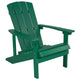 Green |#| Outdoor Green All-Weather Poly Resin Wood Adirondack Chair