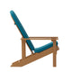 Teak/Teal |#| Indoor/Outdoor Teak Adirondack Chairs with Teal Cushions - Set of 2