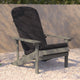 Gray |#| Indoor/Outdoor Light Gray Adirondack Chairs with Gray Cushions - Set of 2