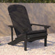 Slate Gray/Gray |#| Indoor/Outdoor Slate Gray Adirondack Chairs with Gray Cushions - Set of 2