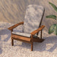 Teak/Cream |#| Indoor/Outdoor Teak Adirondack Chairs with Cream Cushions - Set of 2