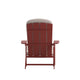 Red/Cream |#| Indoor/Outdoor Red Adirondack Chairs with Cream Cushions - Set of 2
