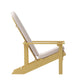Yellow/Cream |#| Indoor/Outdoor Yellow Adirondack Chairs with Cream Cushions - Set of 2