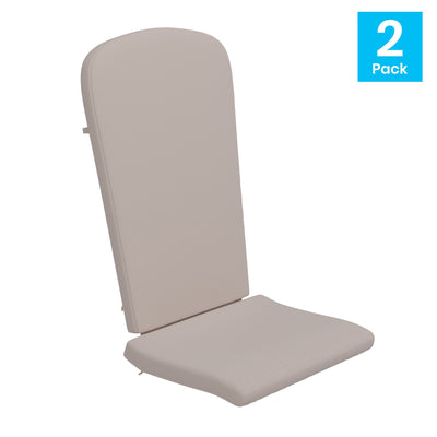 Charlestown Set of 2 All Weather Indoor/Outdoor High Back Adirondack Chair Cushions, Patio Furniture Replacement Cushions - View 2