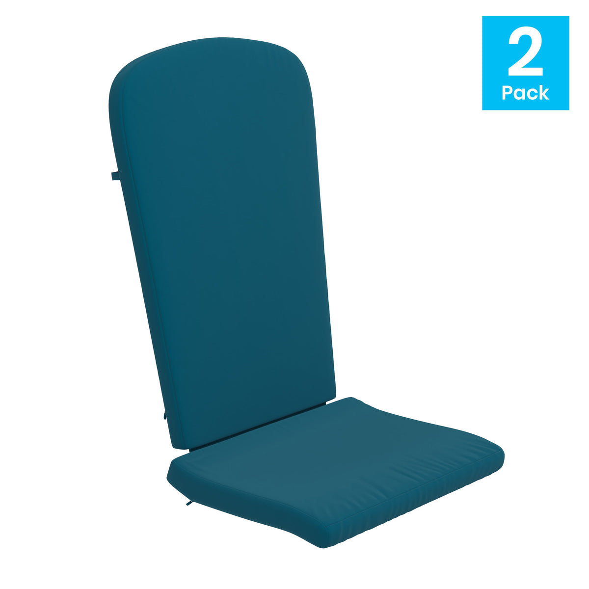 Teal |#| Set of 2 All-Weather High Back Adirondack Chair Cushions in Teal