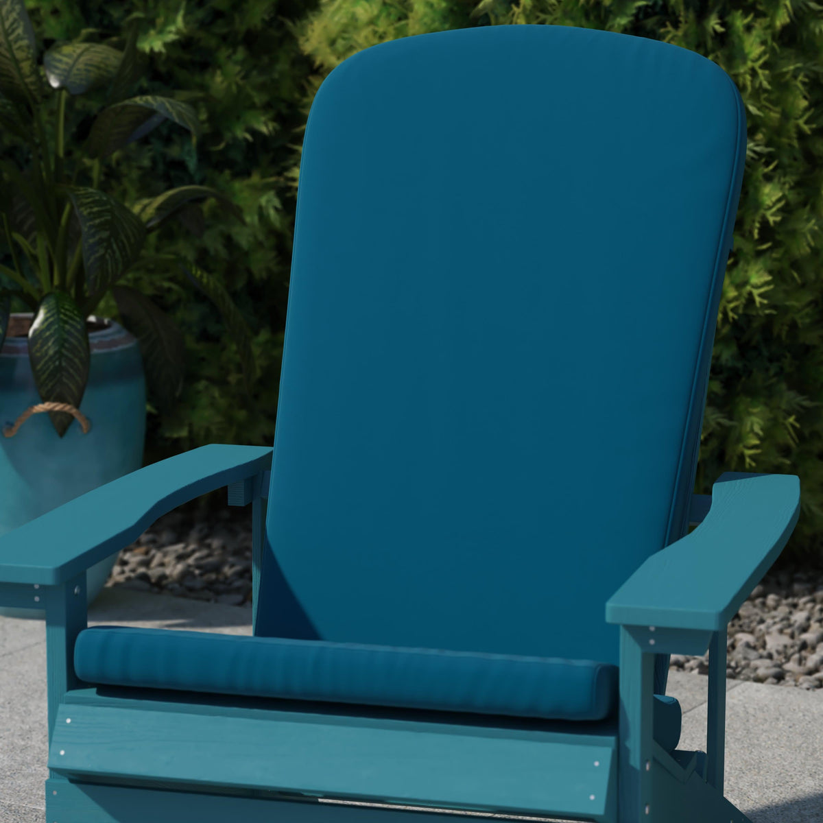 Teal |#| Set of 2 All-Weather High Back Adirondack Chair Cushions in Teal