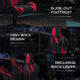 Gaming Desk & Ergonomic Gaming Chair with Footrest & Detachable Pillow Headrest
