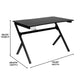 Gaming Desk & Ergonomic Gaming Chair with Footrest & Detachable Pillow Headrest