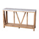 Concrete Top/Warm Oak Frame |#| Farmhouse Style Rustic Entryway Console Table - Warm Oak/Concrete Finish Top
