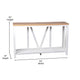 Warm Oak Top/White Frame |#| Farmhouse Style Rustic Entryway Console Table - White/Warm Oak Finish Top