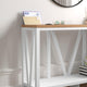 Warm Oak Top/White Frame |#| Farmhouse Style Rustic Entryway Console Table - White/Warm Oak Finish Top