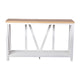 Warm Oak Top/White Frame |#| Farmhouse Style Rustic Entryway Console Table - White/Warm Oak Finish Top