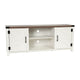 White |#| 59 Inch Barn Door TV Stand Fits up to 65" TV's-White Wash with Adjustable Shelf
