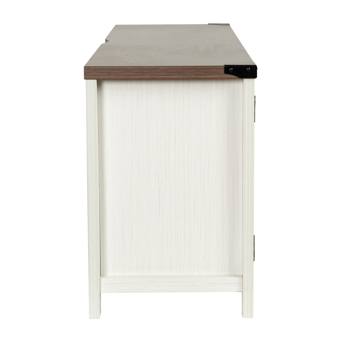 White |#| 59 Inch Barn Door TV Stand Fits up to 65" TV's-White Wash with Adjustable Shelf