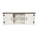 White |#| 59 Inch Barn Door TV Stand Fits up to 65" TV's-White Wash with Adjustable Shelf