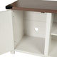 White |#| 59 Inch Barn Door TV Stand Fits up to 65" TV's-White Wash with Adjustable Shelf