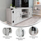Light Gray |#| 58 Inch Barn Door TV Stand Fits up to 65" TV's-LT GY Wash with Adjustable Shelf