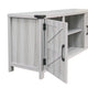 Light Gray |#| 58 Inch Barn Door TV Stand Fits up to 65" TV's-LT GY Wash with Adjustable Shelf