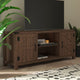 Gray |#| 59 Inch Barn Door TV Stand Fits up to 65" TV's-Gray Wash Oak & Adjustable Shelf