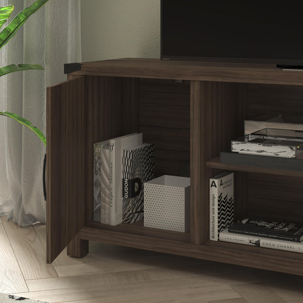 Gray |#| 59 Inch Barn Door TV Stand Fits up to 65" TV's-Gray Wash Oak & Adjustable Shelf